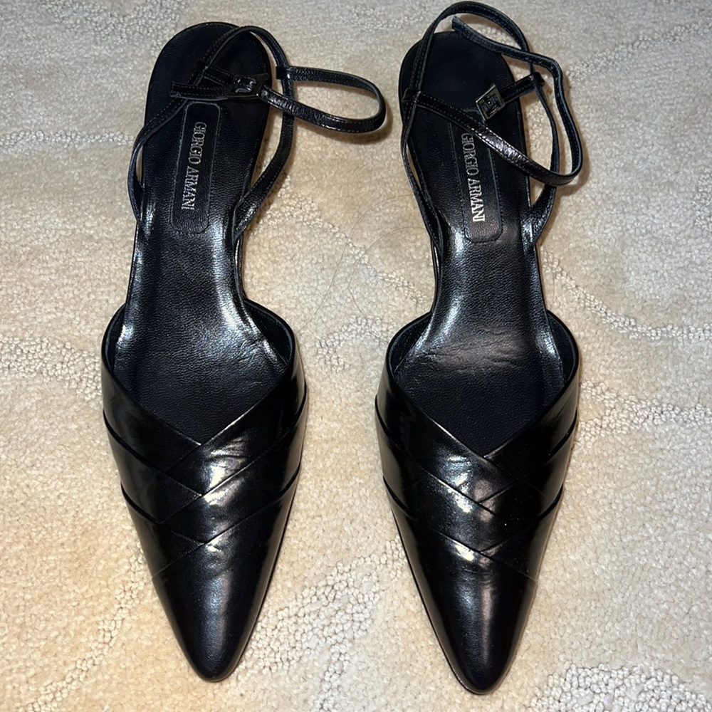 GIORGIO ARMANI BLACK HEELS